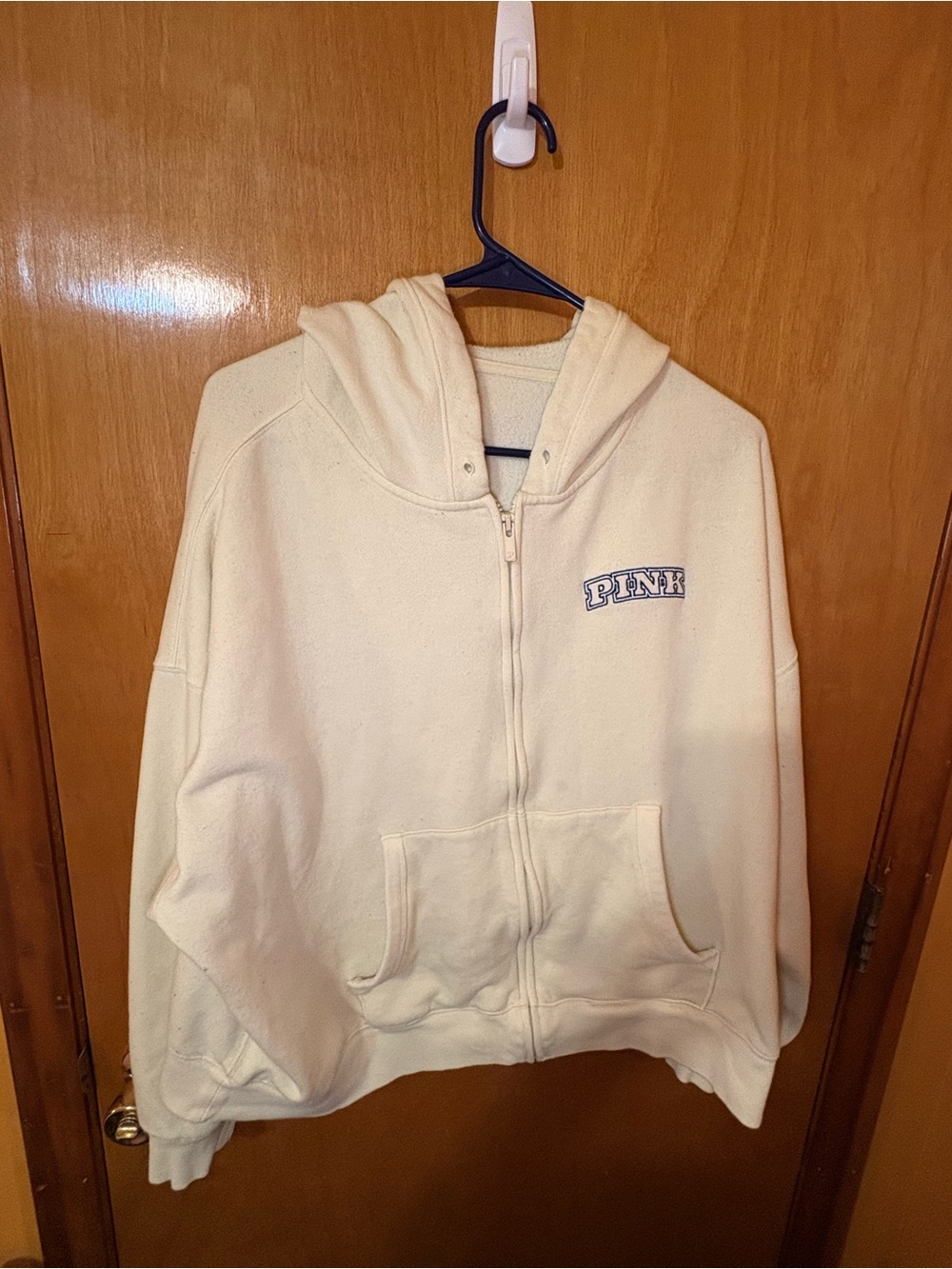 Vs pink yellow zip up hoodie